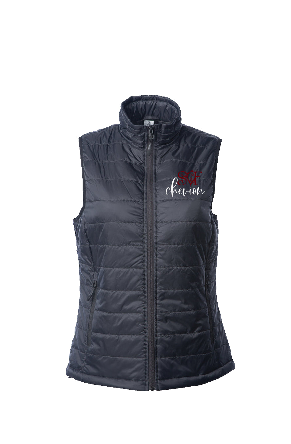 Embroidered Women's Puffer Vest - Stillwater Valley Farm