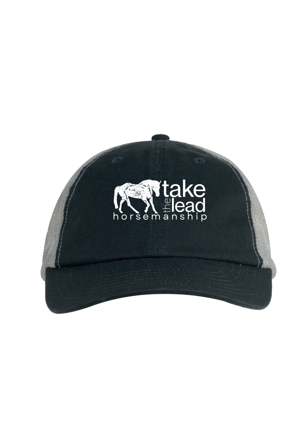Gray Washed Trucker Cap - Take the Lead Horsemanship