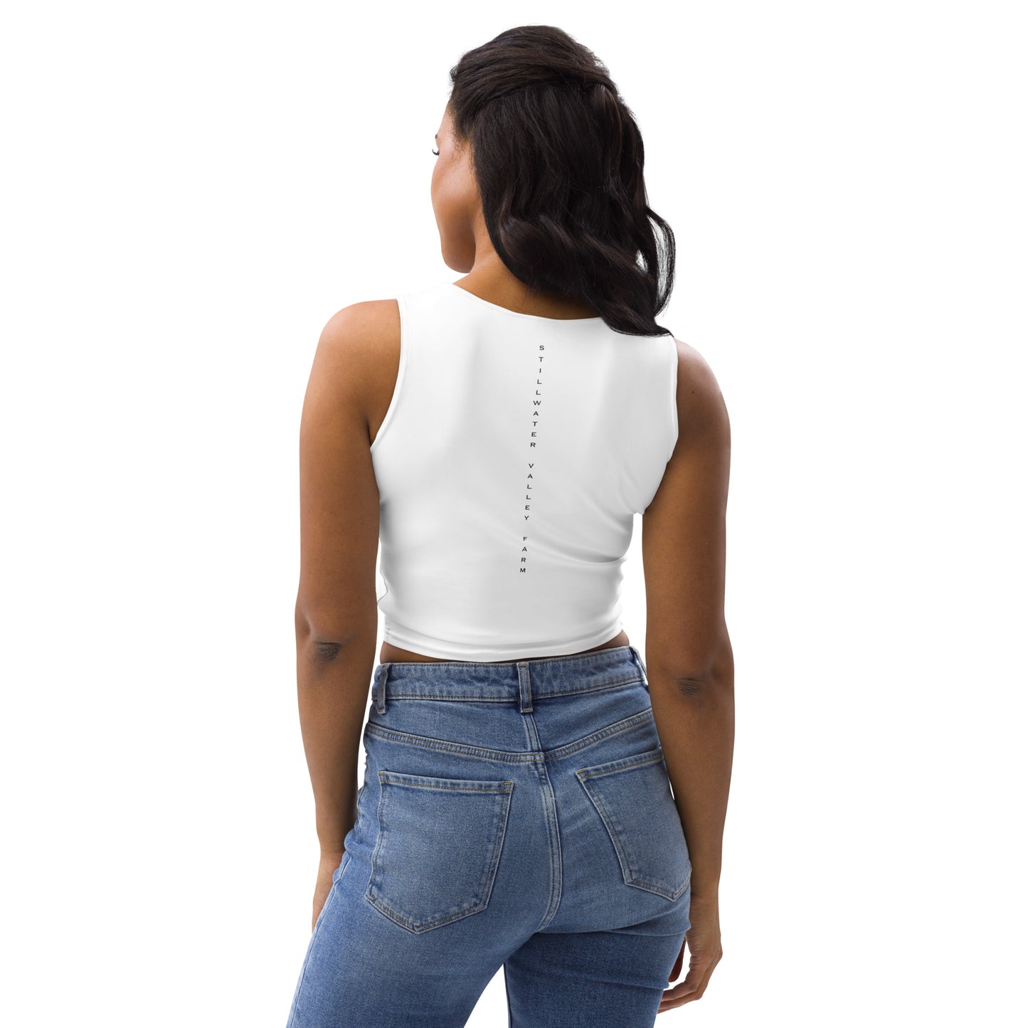 Crop Top Tank White - Stillwater Valley Farm