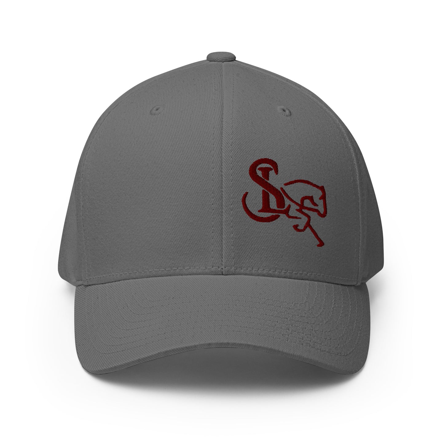 FlexFit Structured Twill Cap Maroon Logo - SL Performance Horses