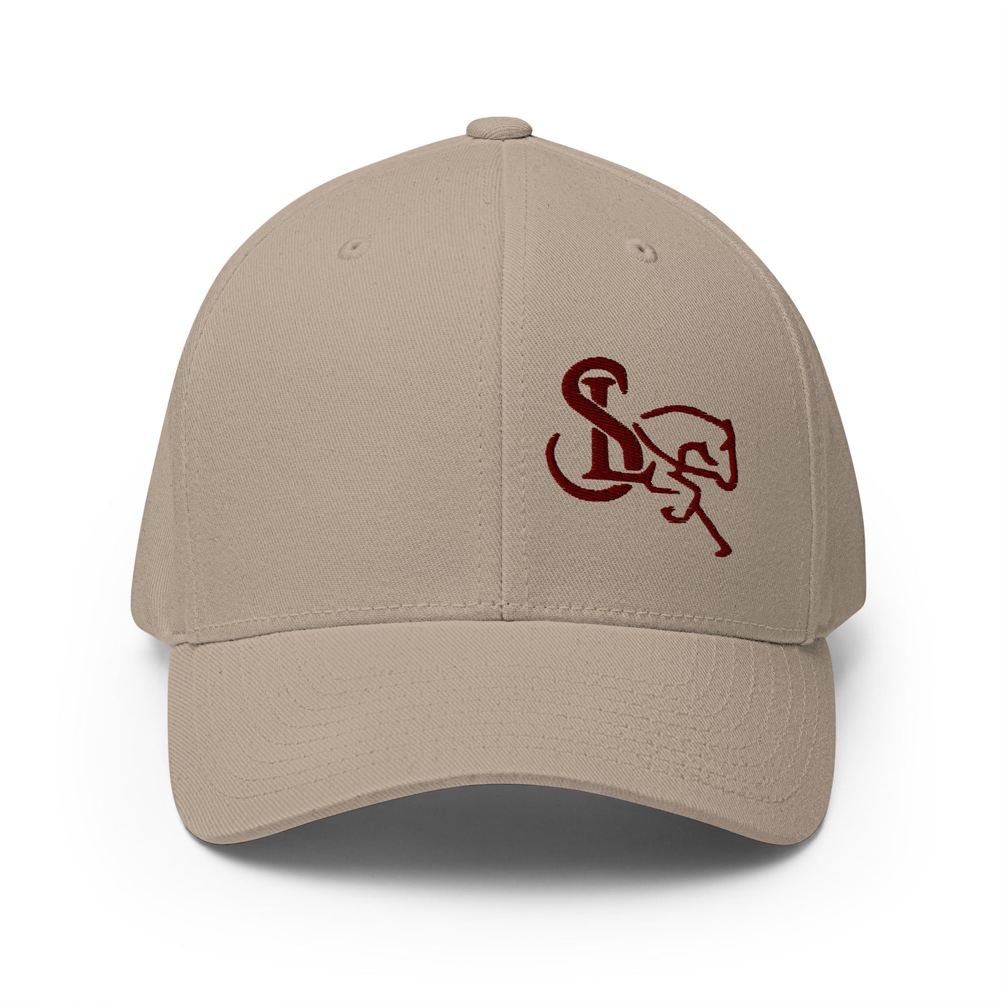FlexFit Structured Twill Cap Maroon Logo - SL Performance Horses