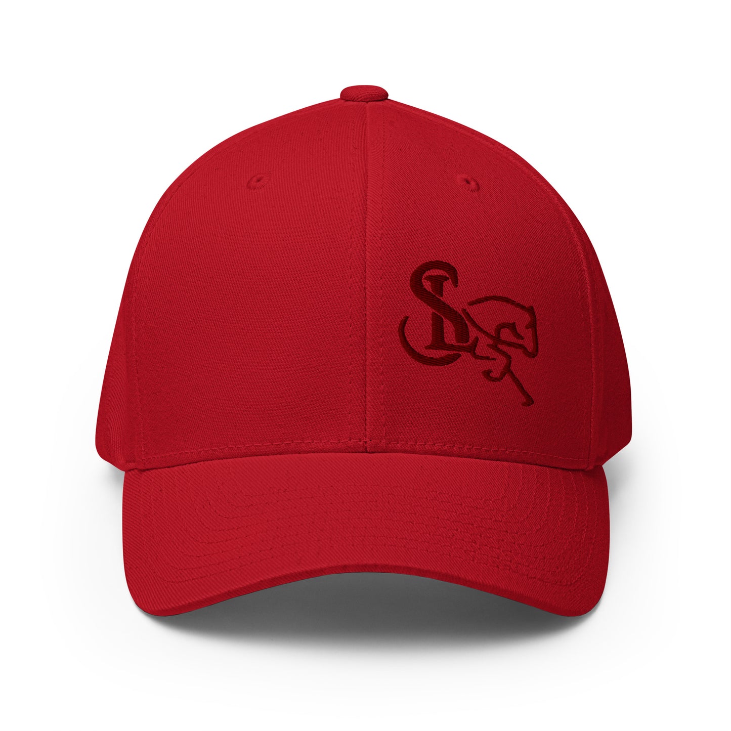 FlexFit Structured Twill Cap Maroon Logo - SL Performance Horses