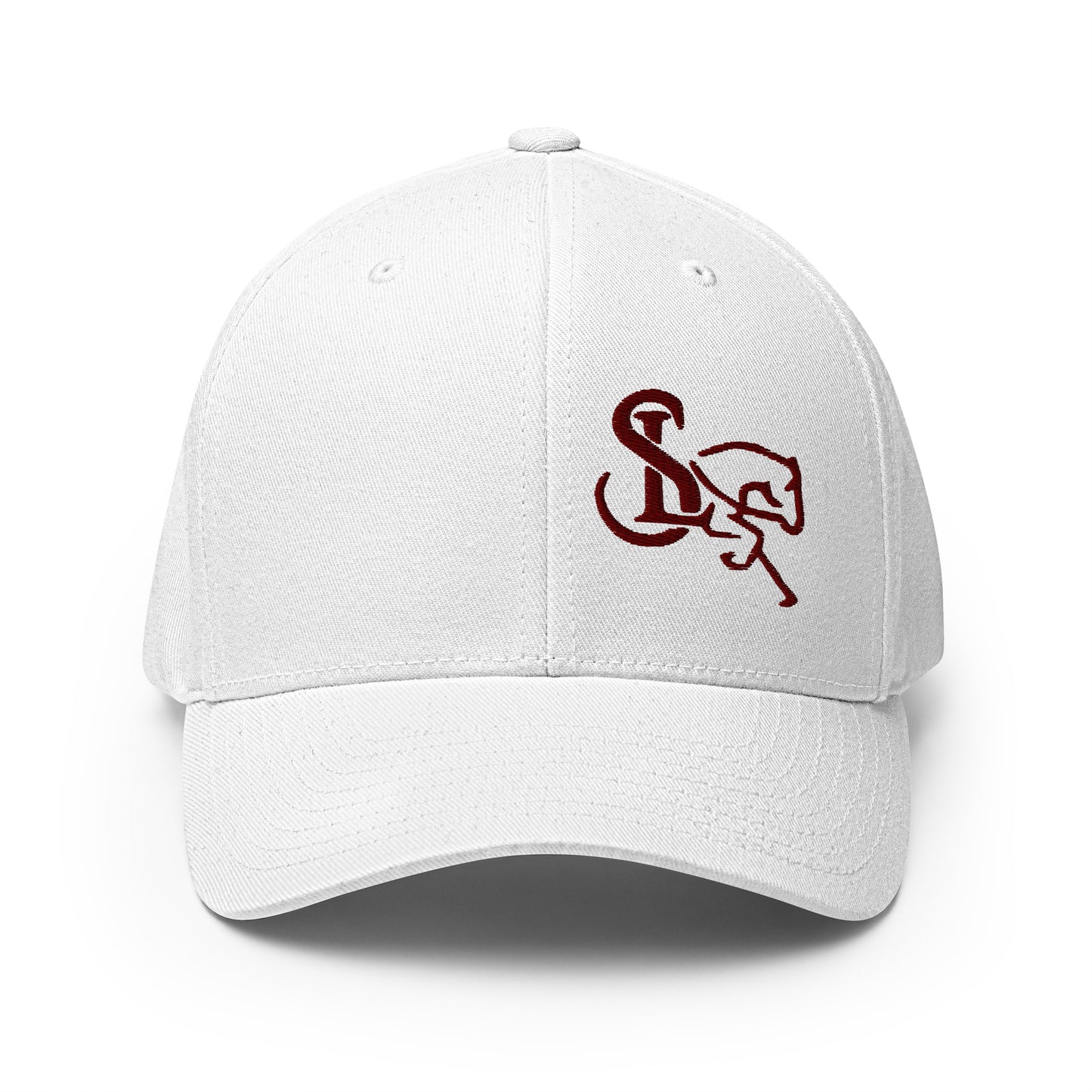 FlexFit Structured Twill Cap Maroon Logo - SL Performance Horses