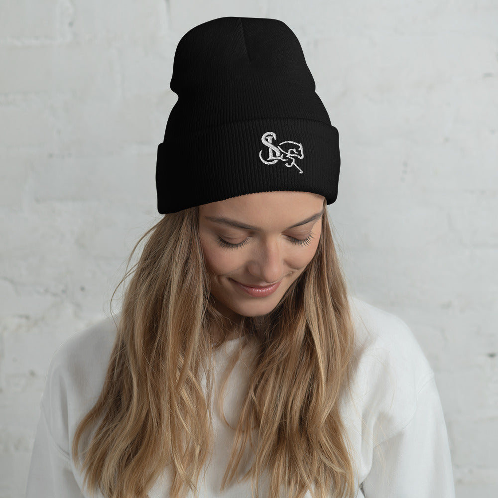 Unisex Cuffed Beanie Embroidered Logo - SL Performance Horses