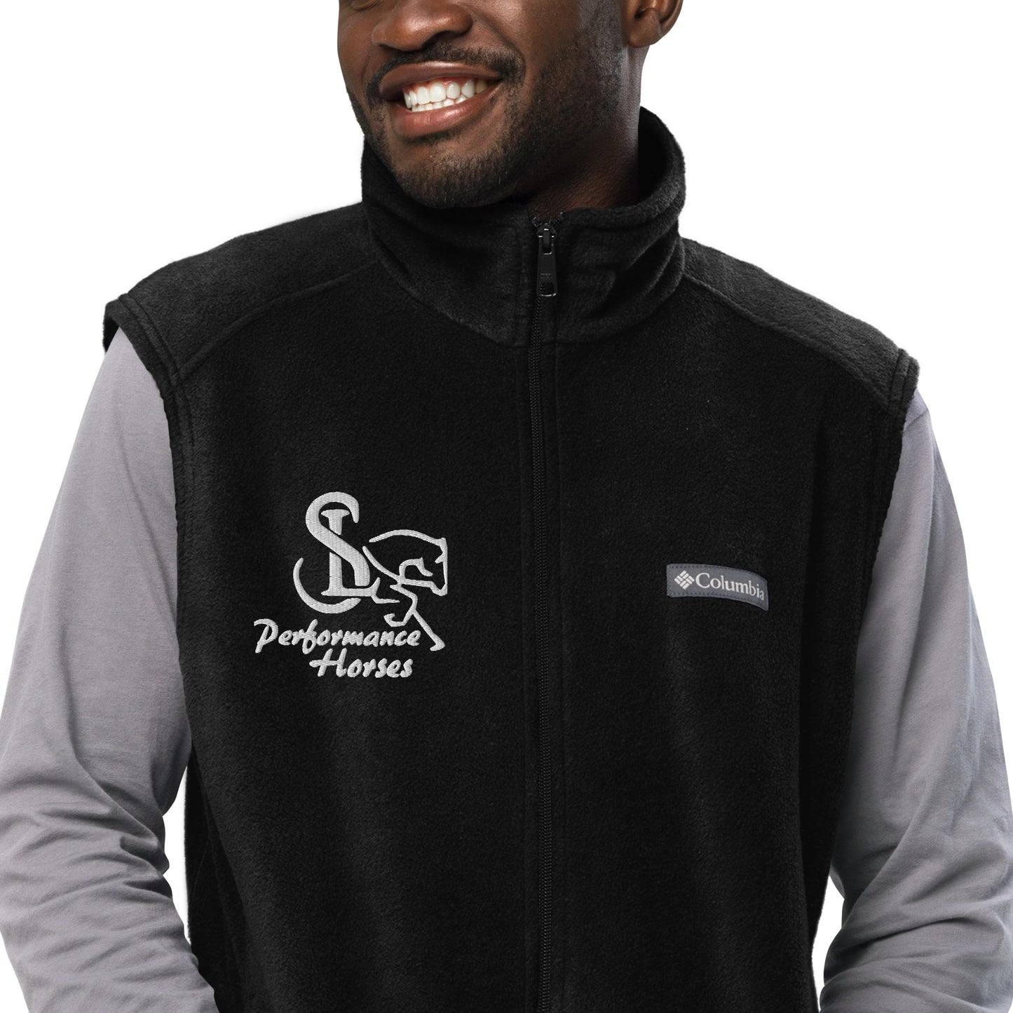 Men’s Columbia Embroidered Fleece Vest - SL Performance Horses