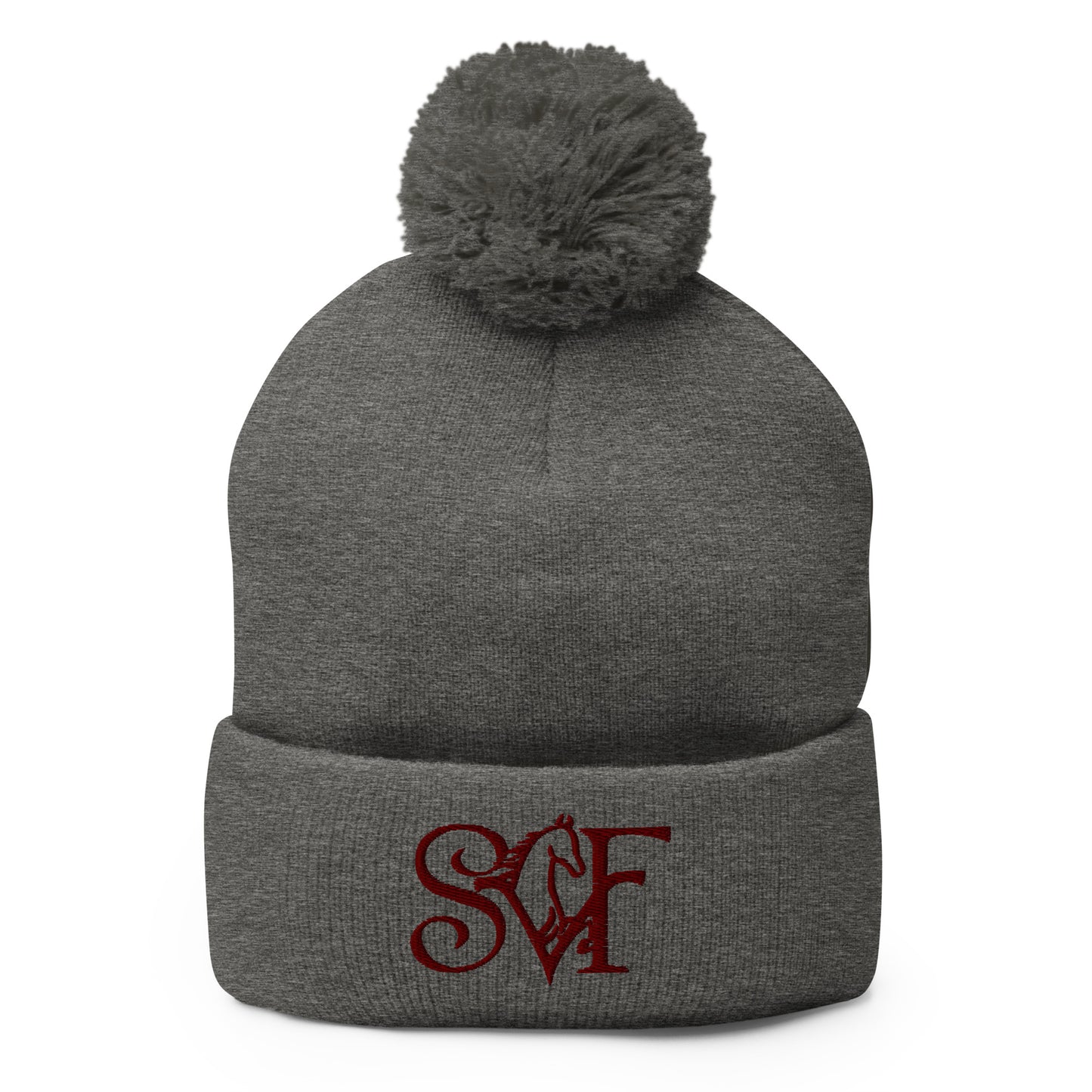 Embroidered Pom-Pom Beanie - Stillwater Valley Farm