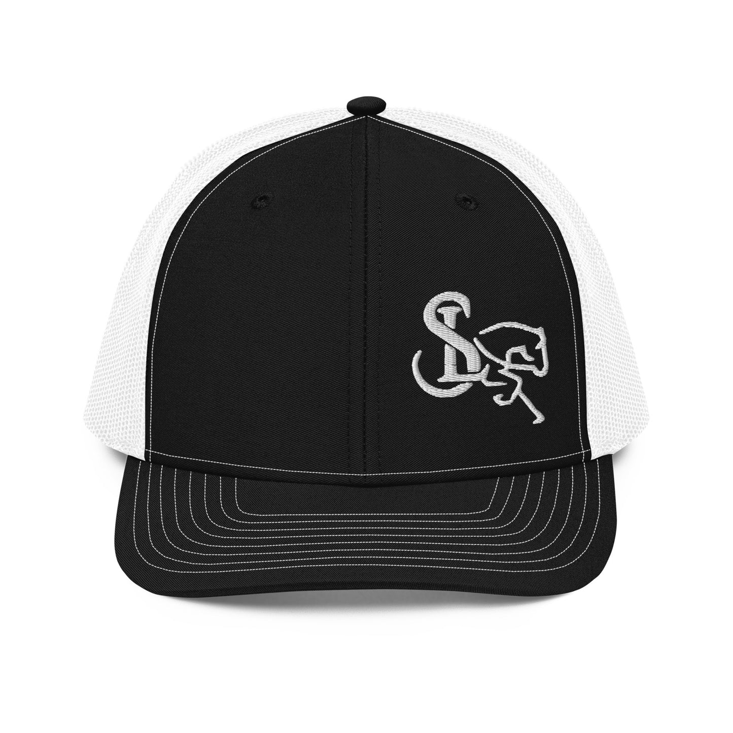 Richardson 112 White Embroidered Trucker Cap - SL Performance Horses