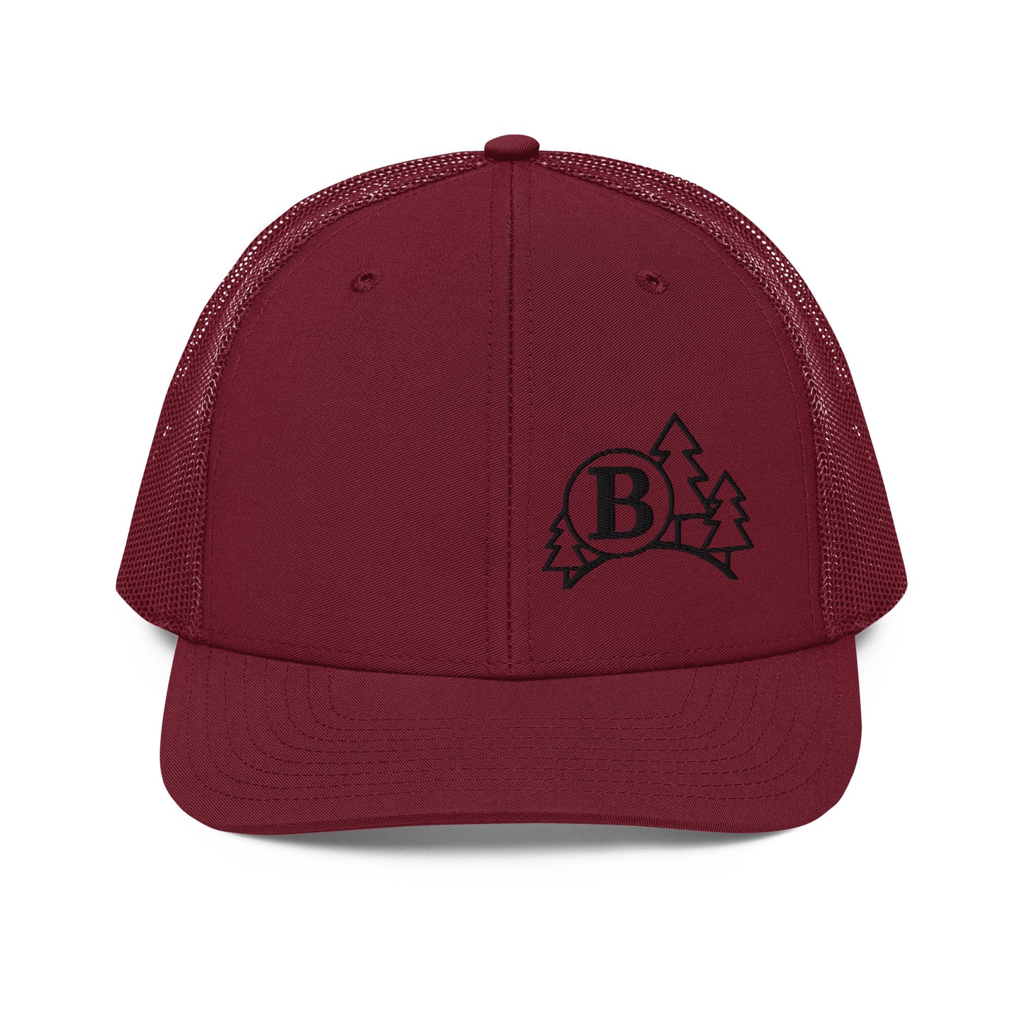 Richardson 112 Black Off Set Embroidered Logo