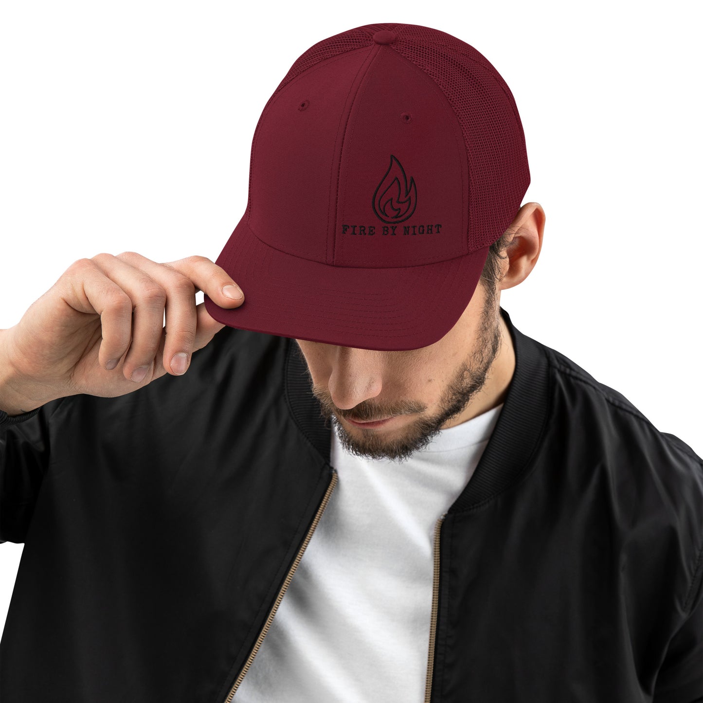 Richardson 112 Black Embroidered Logo - Fire By Night