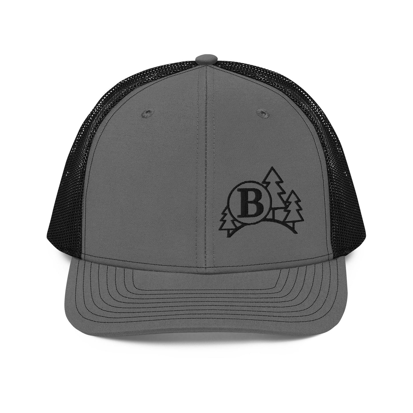 Richardson 112 Black Off Set Embroidered Logo