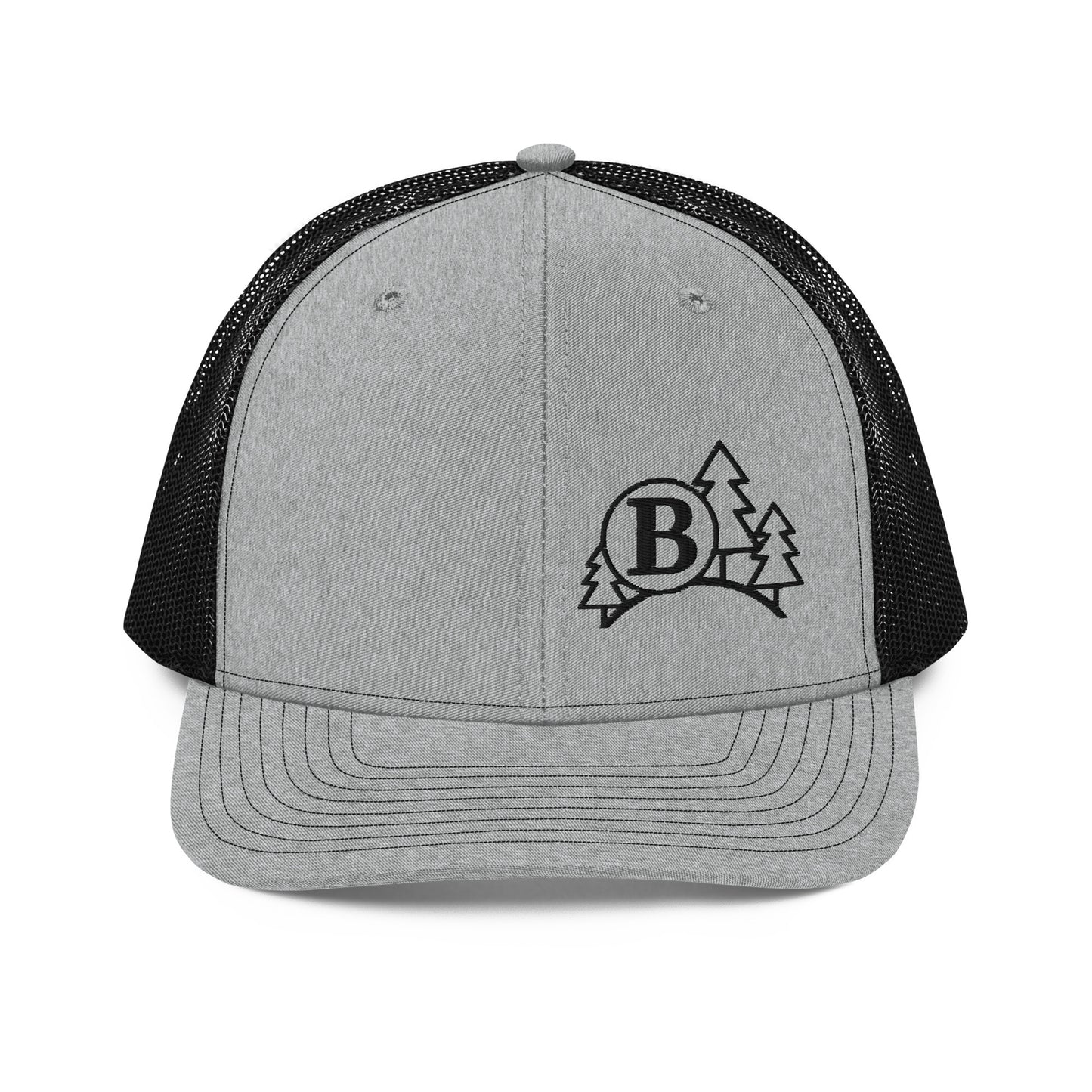 Richardson 112 Black Off Set Embroidered Logo