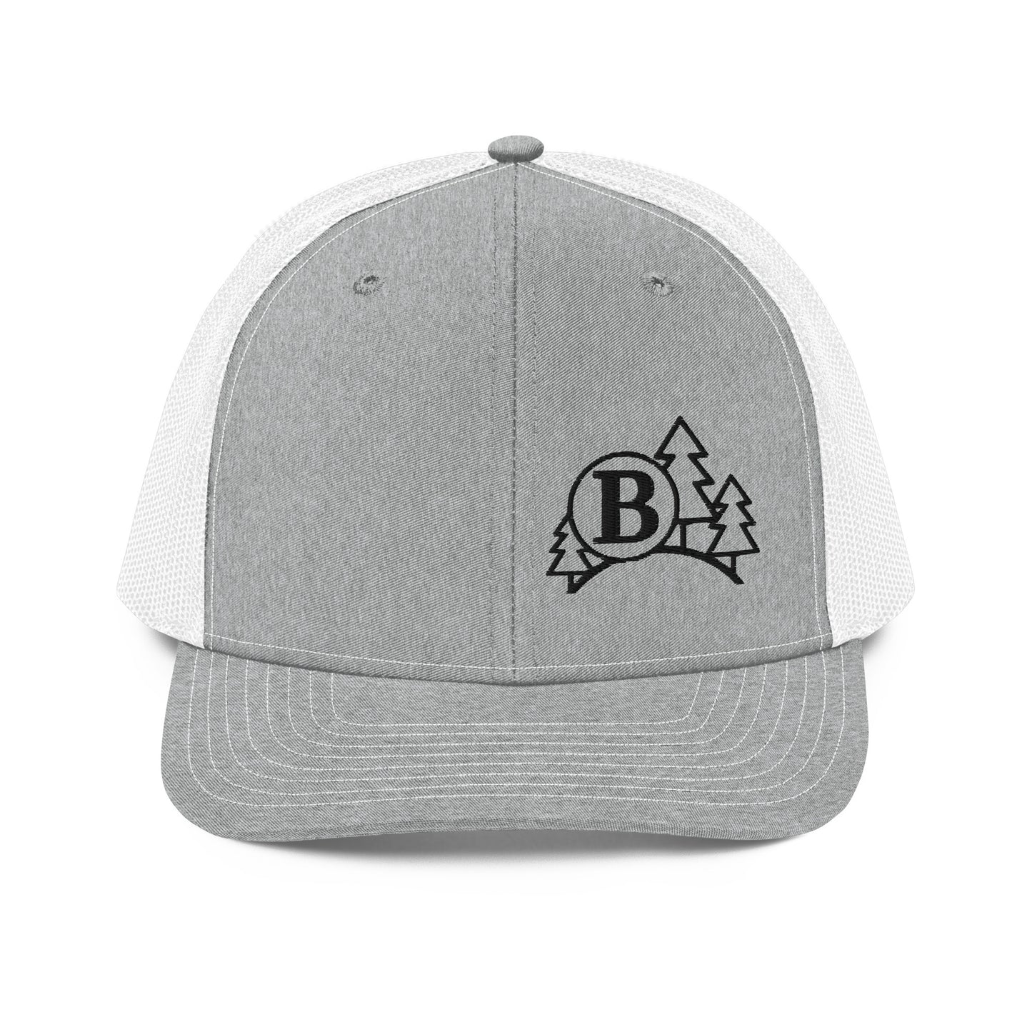 Richardson 112 Black Off Set Embroidered Logo