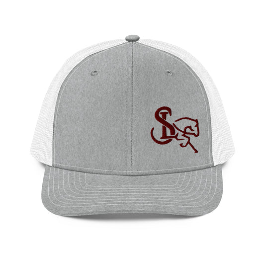 Richardson 112 Maroon Embroidered Trucker Cap - SL Performance Horses