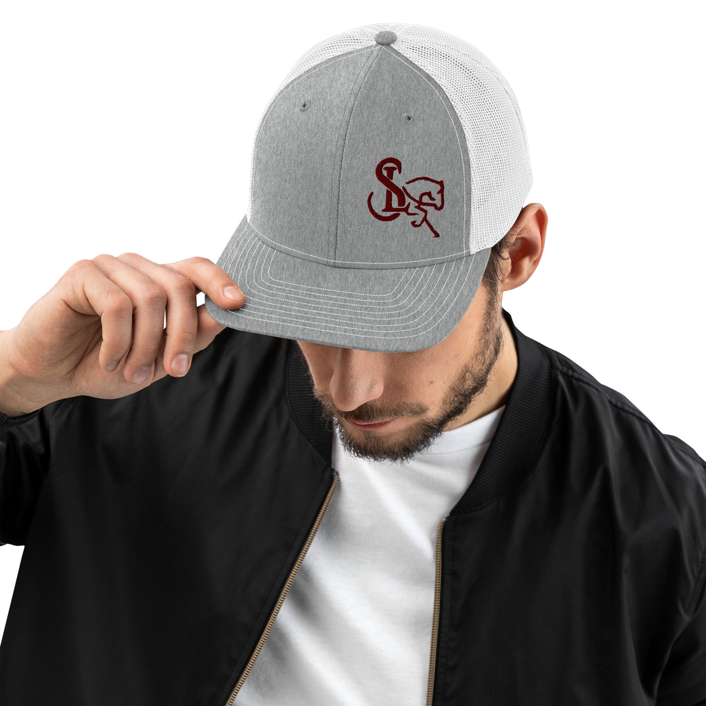 Richardson 112 Maroon Embroidered Trucker Cap - SL Performance Horses