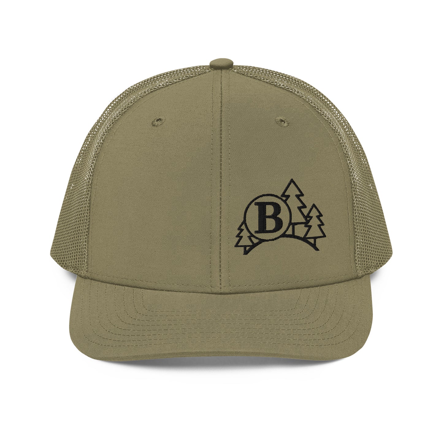 Richardson 112 Black Off Set Embroidered Logo