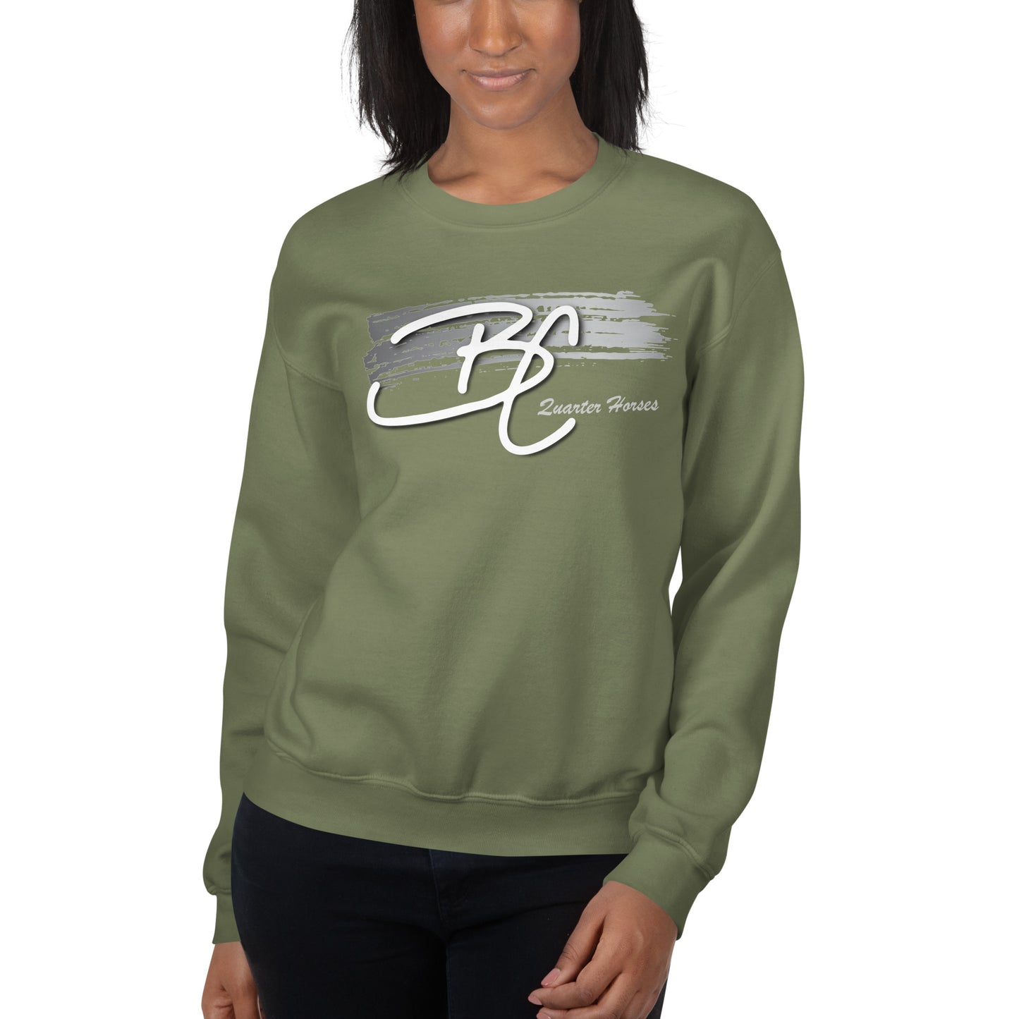 Gildan Unisex Crewneck Sweatshirt - BC Quarter Horses