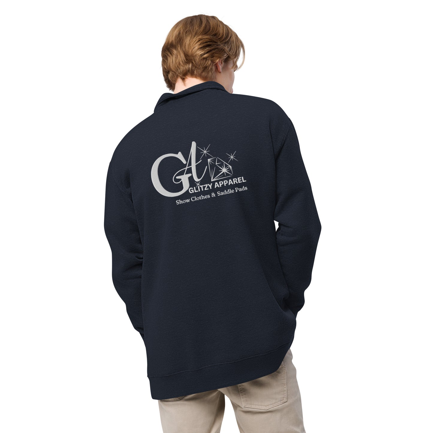 Embroidered DOUBLE SIDED Unisex Fleece Pullover - Glitzy Apparel