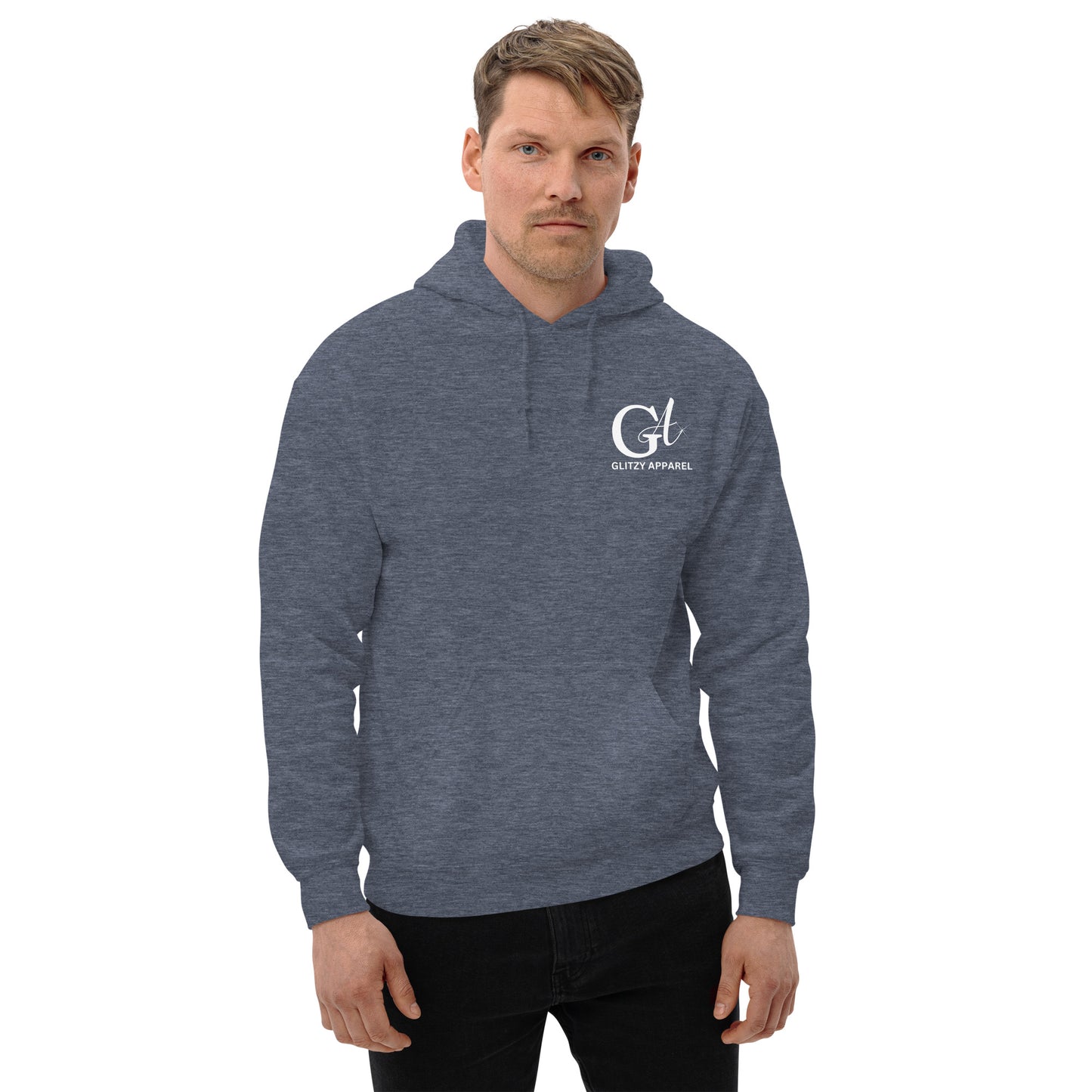 Gildan Unisex Hoodie Chest Logo - Glitzy Apparel
