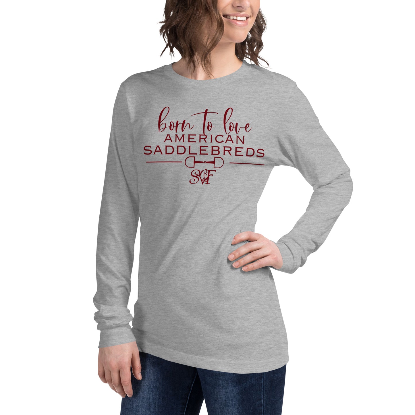 Bella Canvas Unisex Long Sleeve Tee SADDLEBRED- Stillwater Valley Farm