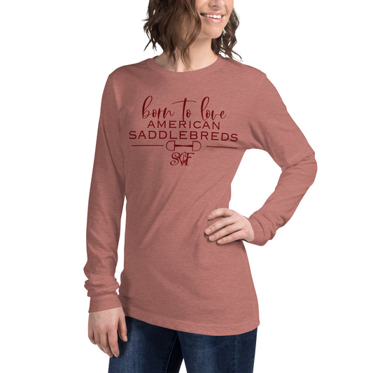 Bella Canvas Unisex Long Sleeve Tee SADDLEBRED- Stillwater Valley Farm
