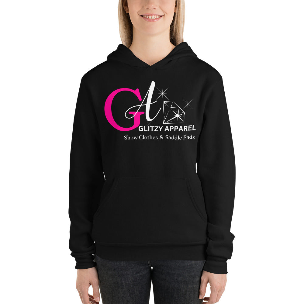 Bella Canvas Unisex Hoodie Pink Logo - Glitzy Apparel