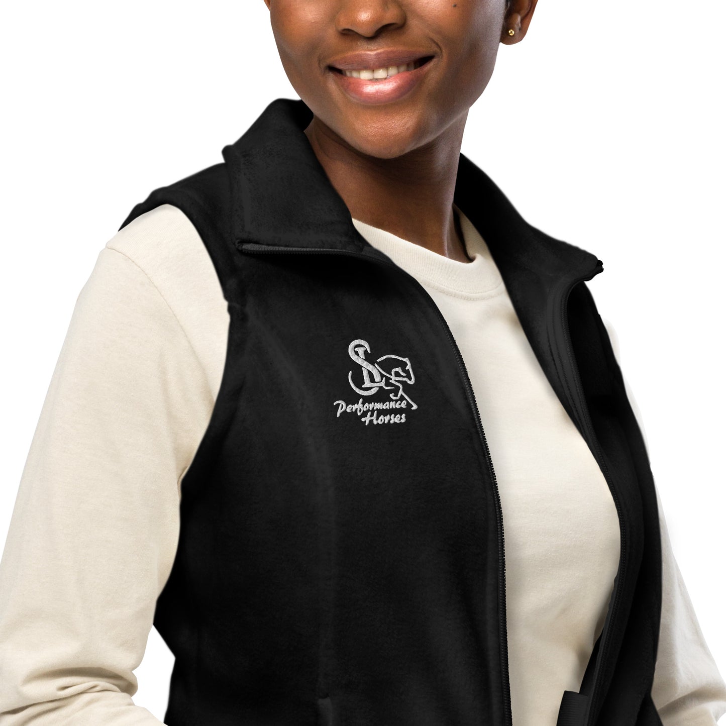 Women’s Columbia Embroidered Fleece Vest - SL Performance Horses