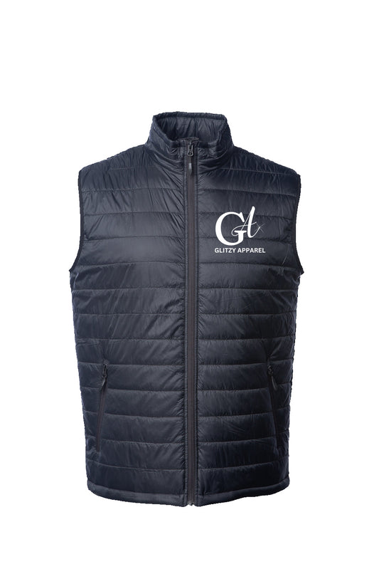 Men's Embroidered Puffer Vest - Glitzy Apparel