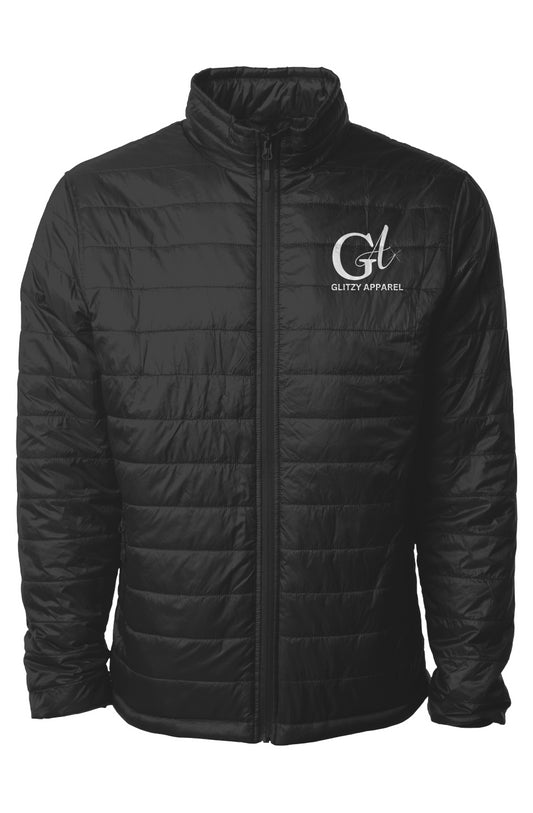 Men's Embroidered Puffer Jacket - Glitzy Apparel