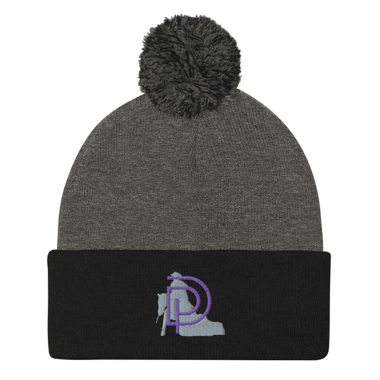 Embroidered Logo Pom-Pom Beanie - Peyton Derr Performance Horses