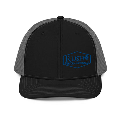 Richardson 112 Trucker Cap Blue Logo - Rush Performance Horses