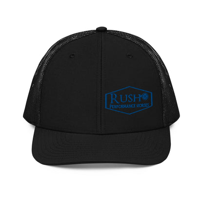 Richardson 112 Trucker Cap Blue Logo - Rush Performance Horses