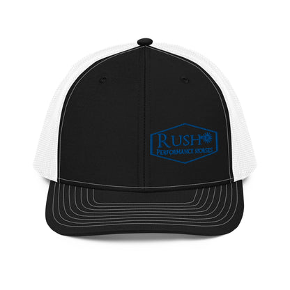 Richardson 112 Trucker Cap Blue Logo - Rush Performance Horses