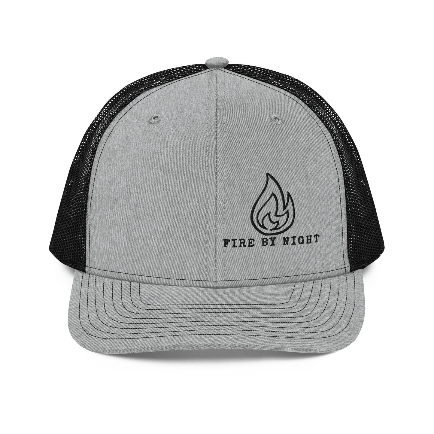 Richardson 112 Black Embroidered Logo - Fire By Night