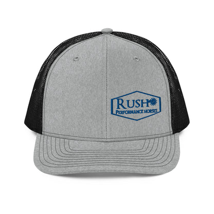 Richardson 112 Trucker Cap Blue Logo - Rush Performance Horses