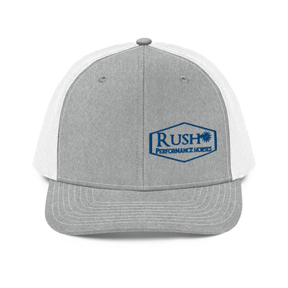 Richardson 112 Trucker Cap Blue Logo - Rush Performance Horses