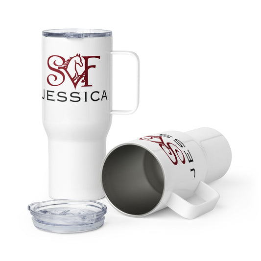 PERSONALIZED Stainless Steel Travel Mug with a Handle - Stillwater Valley Farm