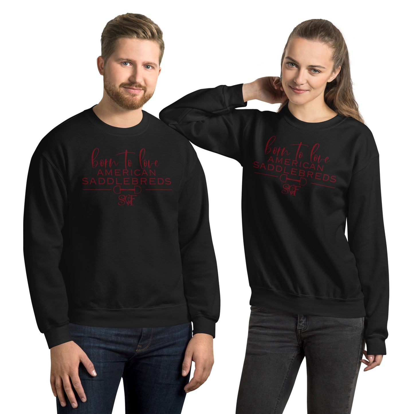 Gildan Crewneck Unisex Sweatshirt SADDLEBRED- Stillwater Valley Farm