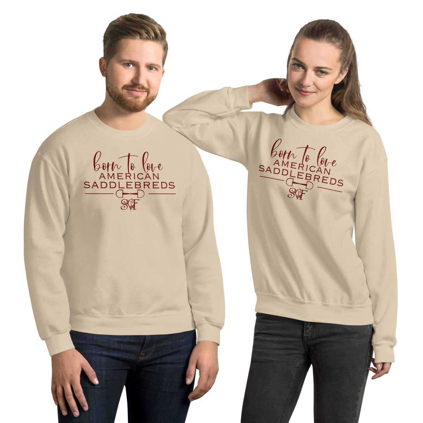 Gildan Crewneck Unisex Sweatshirt SADDLEBRED- Stillwater Valley Farm