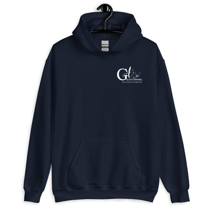 Gildan Unisex Hoodie Full Chest Logo - Glitzy Apparel