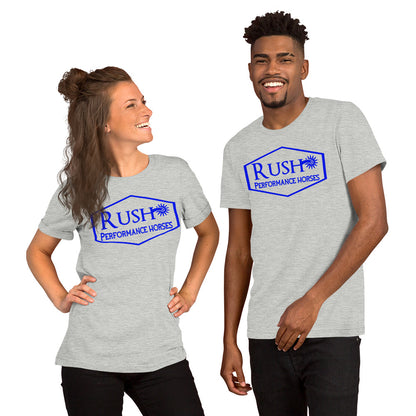 Bella Canvas Unisex T-shirt Blue Logo - Rush Performance Horses