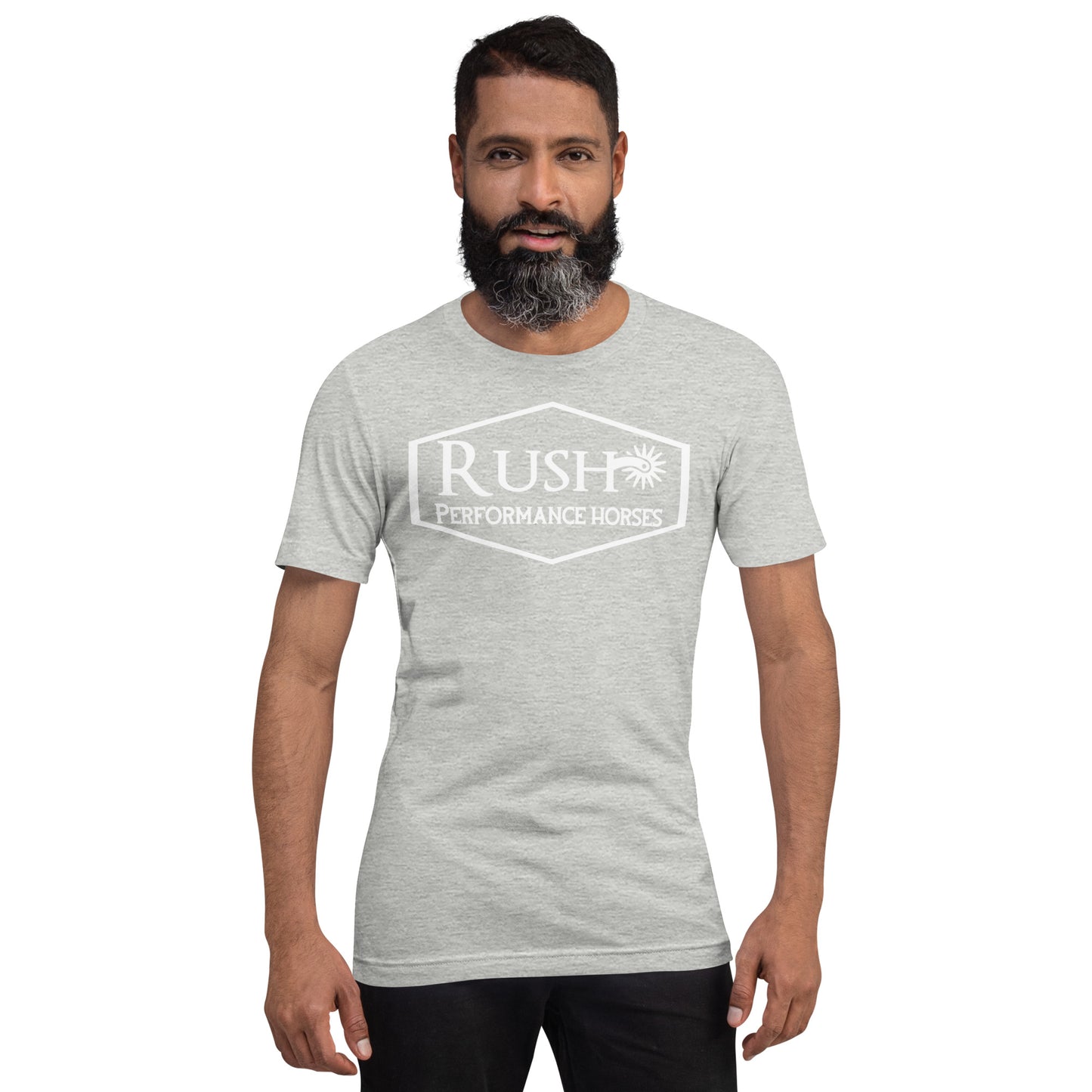 Bella Canvas Unisex T-shirt White Logo - Rush Performance Horses