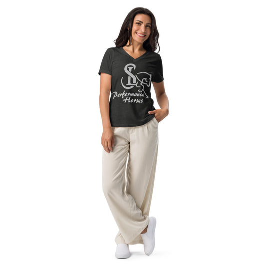 Bella Canvas Women’s Relaxed V-neck T-shirt - SL Performance Horses