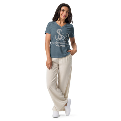 Bella Canvas Women’s Relaxed V-neck T-shirt - SL Performance Horses